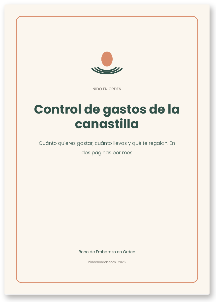 Portada de Control de gastos de la canastilla