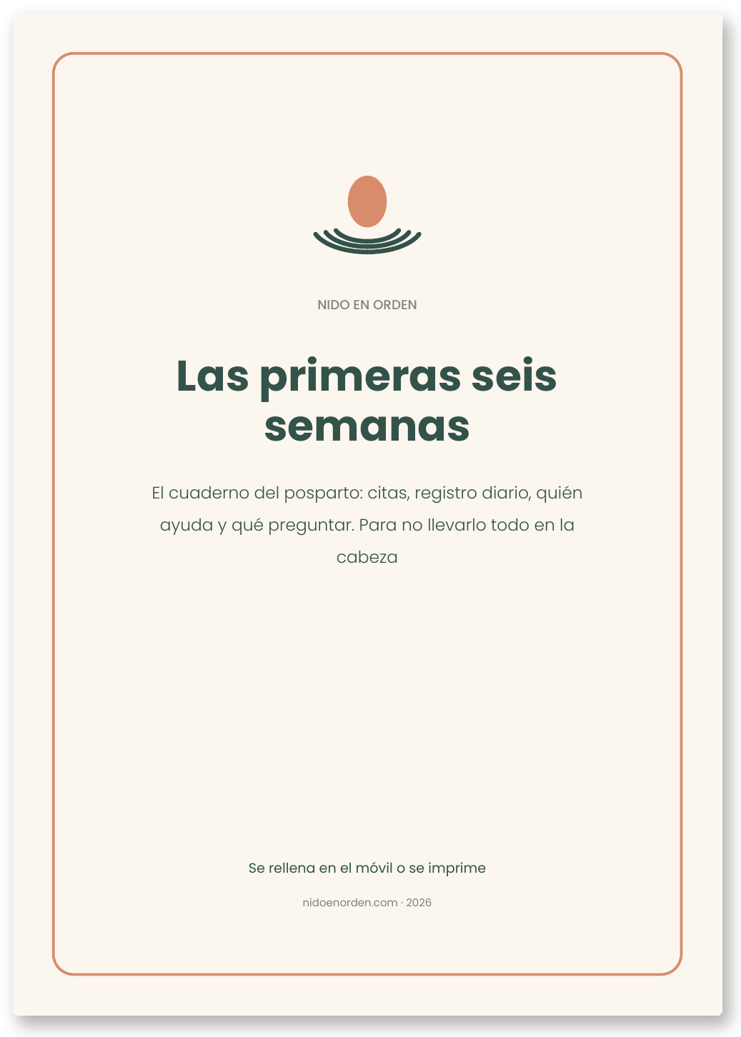 Portada de Las primeras seis semanas